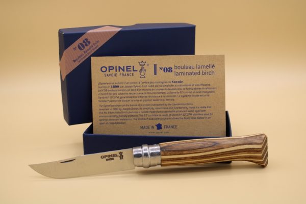 opinel 8 Bouleau Lamelle brun Bruguieres Toulouse Service Minute Galtie